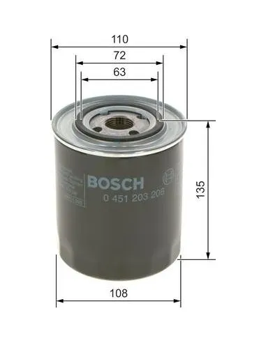 Filtro de aceite Bosch 451203206