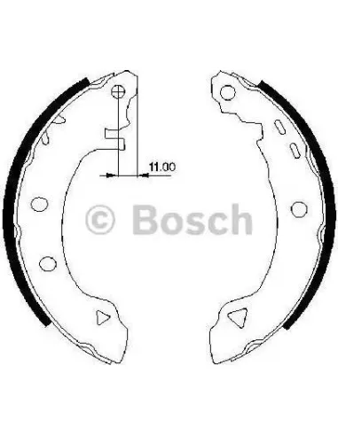 Juego de zapatas de frenos Bosch 986487295