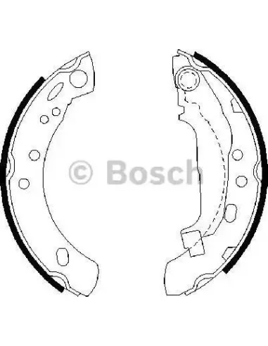 Juego de zapatas de frenos Bosch 986487391