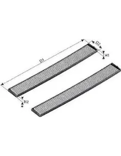 Filtro de habitáculo PURFLUX AH310-2 | Hyundai