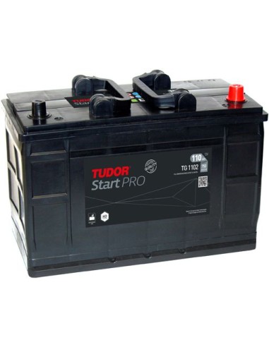 TUDOR - TG1102 - Batería de arranque 12V  110AH + DCH 750A 235X175X349