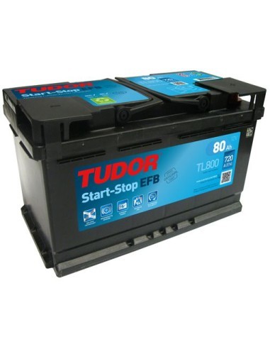 TUDOR - TL800 - Batería de arranque 12V 80AH 720EN 315X175X190 SISTEMA STAR&STOP