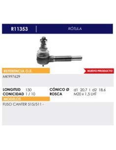 ROTULA FUSO CANTER M20X1,5 L-130mm IZQU.