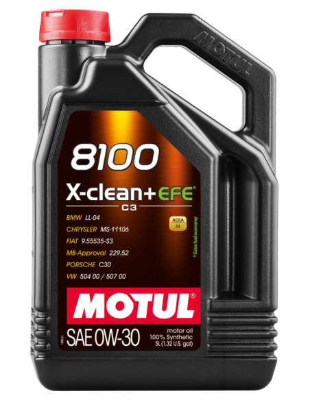 Aceite de motor Motul 8100 X-Clean+ EFE SAE 0W-30 5 Litros