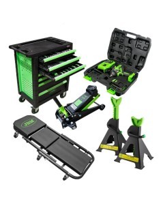 LOTE CARRO DE HERRAMIENTAS CON DOTACION, GATO HIDRÁULICO,...