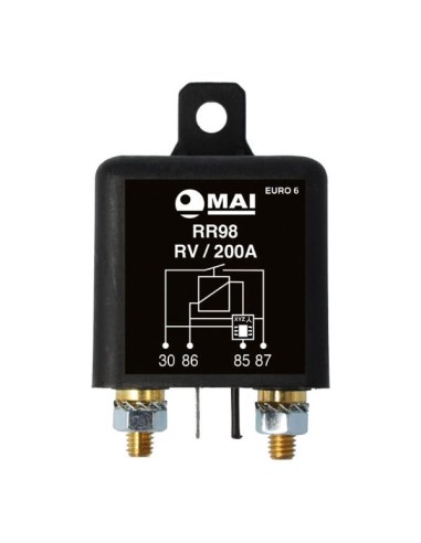 RELE  DE ALTA POTENCIA AUTOMATICO SEPARADOR BATERIAS 12V 200A EURO 6