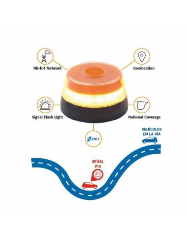 BALIZA DE EMERGENCIA V-16 GEOLOCALIZADA