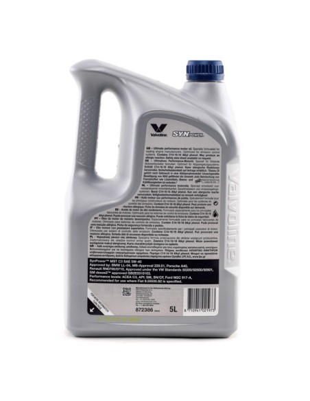 ACEITE MOTOR SINTÉTICO MST C3 SAE 5W-40 5L