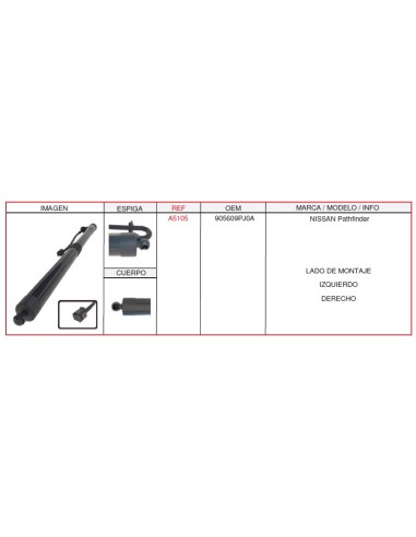 AMORTIGUADOR ELÉCTRICO NISSAN PATHFINDER LH Y RH