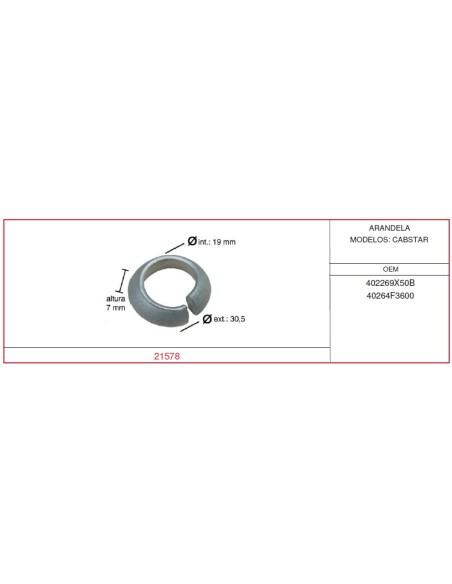 ARANDELA NISSAN CABSTAR