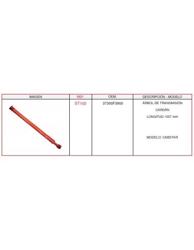 Transmision Cardan 1.557Mm Nissan Cabstar