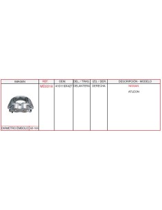 PINZA DEL. DCHA. NISSAN ATLEON C/P
