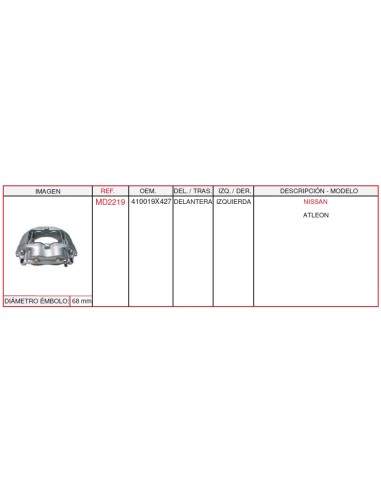 PINZA DEL. IZQ. NISSAN ATLEON C/ P