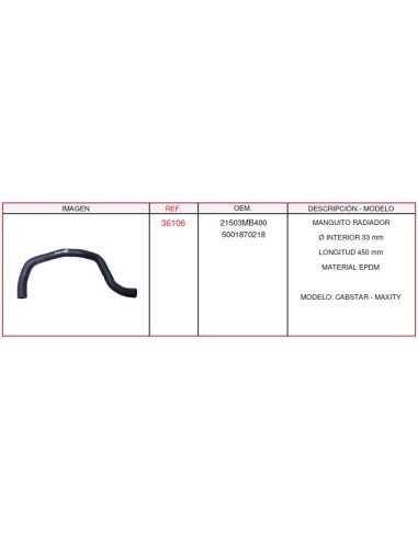 Manguito Radiador Nissan