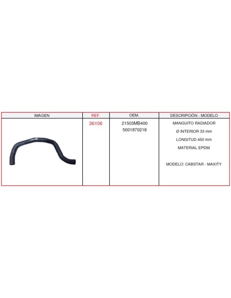 Manguito Radiador Nissan