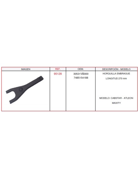 Horquilla de desembrague Nissan 270 mm