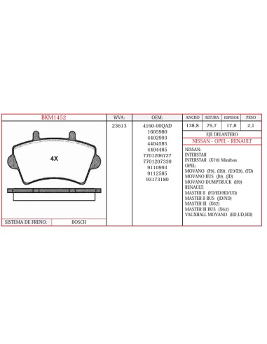 Kit Pastillas De Freno