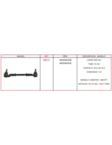 rótula RENAULT CABSTAR izquierda R8701