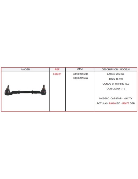 rótula RENAULT CABSTAR izquierda R8701