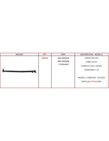 BARRA DIRECCION NISSAN