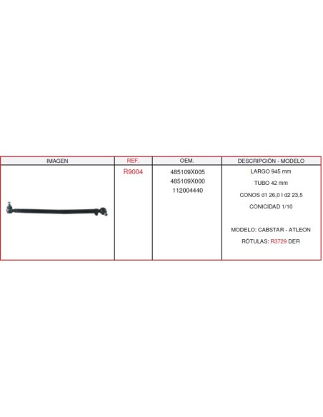 BARRA DIRECCION NISSAN