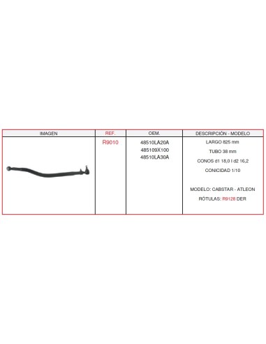 BARRA DIRECCION NISSAN ECOTEC