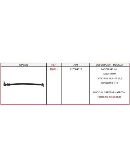 BARRA ACOPLAMIENTO NISSAN