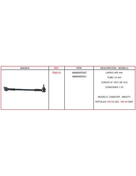 BARRA NISSAN CABSTAR