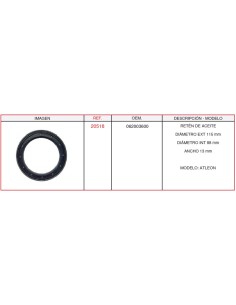 RETÉN DE ACEITE NISSAN ATLEON