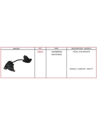 Pedal Acelerador Nissan Cabstar