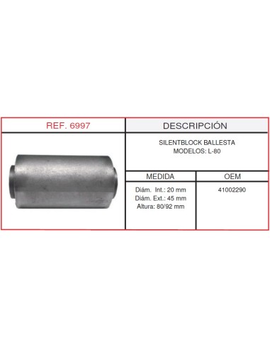 SILENTBLOCK NISSAN L-80 20X45X80-92