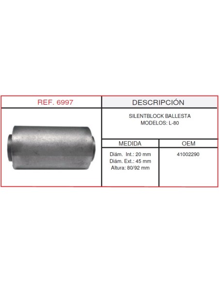 SILENTBLOCK NISSAN L-80 20X45X80-92