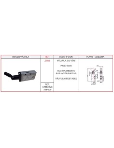 Valvula 3/2 G1/8 Acc.Por Interruptor