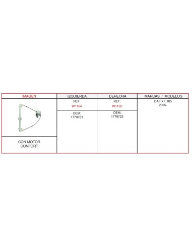 ELEVALUNA DAF XF DERECHO CON MOTOR CONFORT