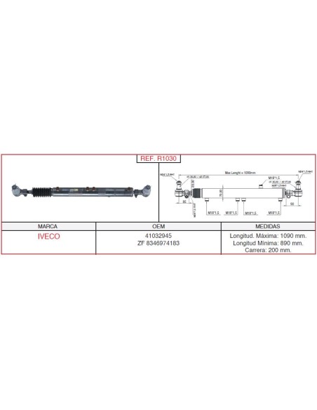 Cilindro De Direccion Iveco