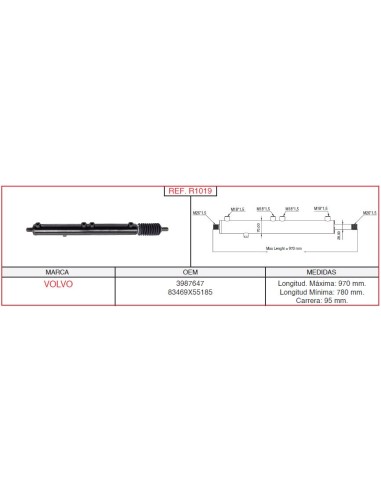 Cilindro Direccion - Volvo