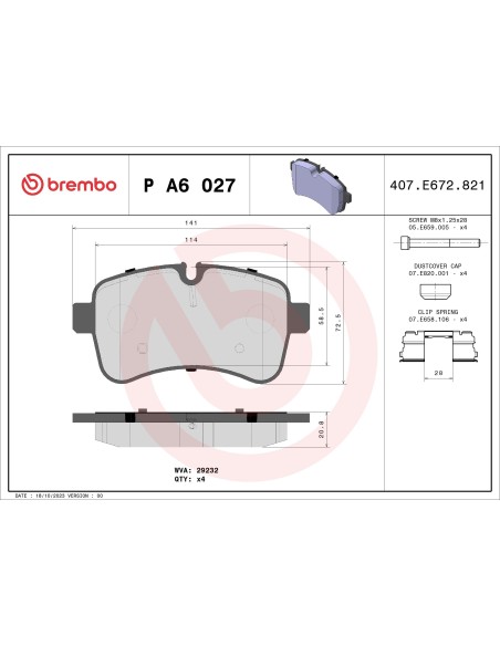 Juego de pastillas de freno Brembo