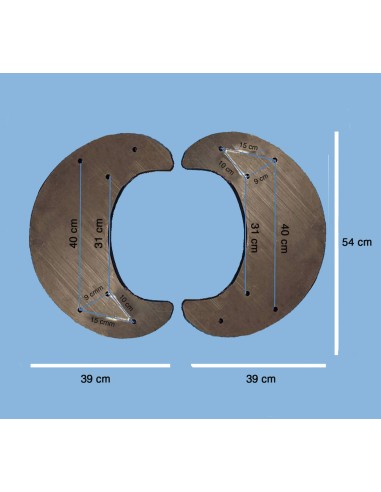 PLACA QUINTA RUEDA MEDIA LUNA