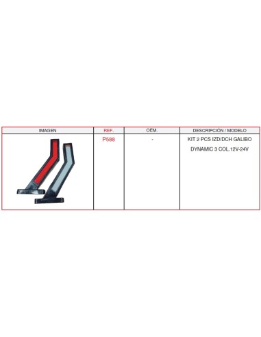 KIT IZD. Y DCH. GALIBO DYNAMIC 3 COL.12V-24V