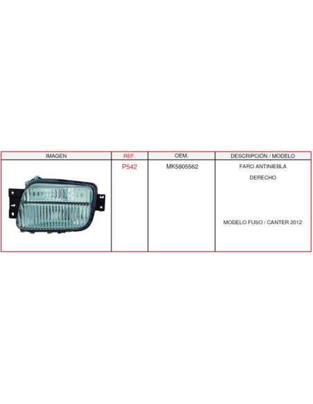 Faro Del. Dcho. Mitsubishi Canter
