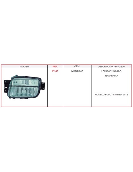 Faro Del. Izq. Mitsubishi Canter