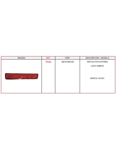Reflector Estribo Ambos ISUZU