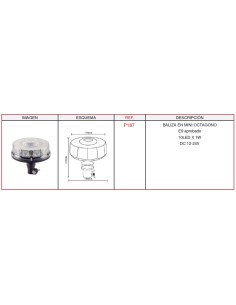 Rotativo Flex. 10 Led X 1W 12-24V