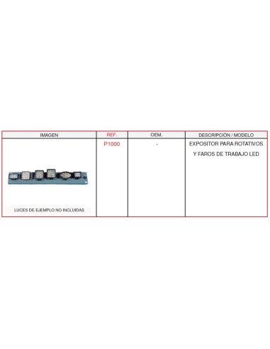 EXPOSITOR ROTATIVOS Y FAROS TRABAJO LED
