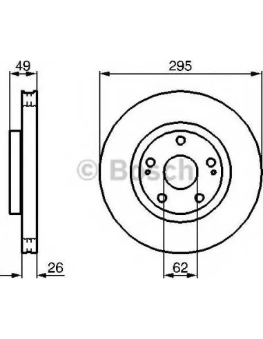 Disco de freno Bosch 204173008