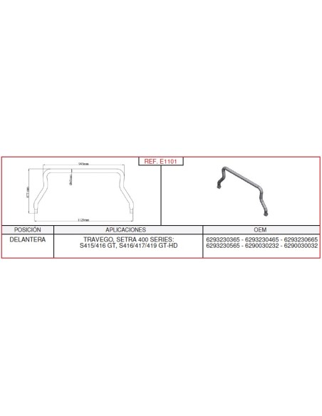 Barra Estabilizadora Mercedes L-1125Mm