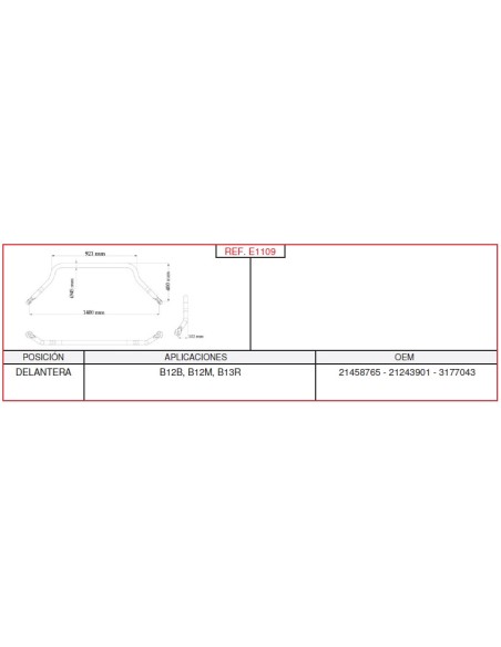 Barra Estabilizadora Volvo L-921Mm