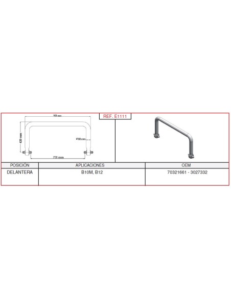 Barra Estabilizadora Volvo L-908Mm