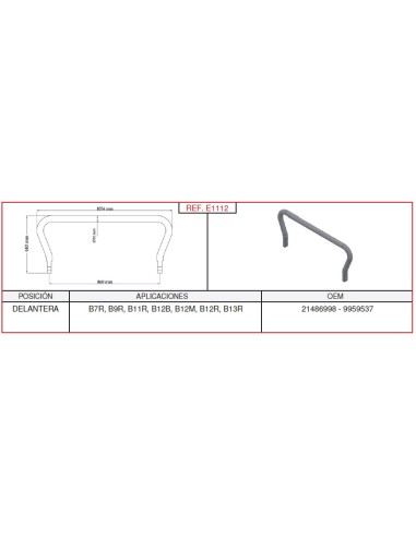 Barra Estabilizadora Volvo L-1054Mm