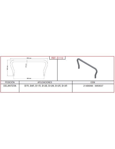 Barra Estabilizadora Volvo L-1054Mm
